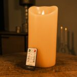 Genopladeligt LED vokslys Ø12,5 × H25 cm – DORSETTO varm hvid