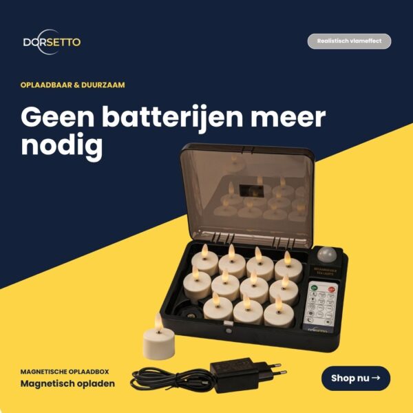 Få 12 genopladelige 3D LED fyrfadslys med op til 400 timers brug, fjernbetjening, timerfunktion og praktisk opladning - bæredygtig, batterifri belysning til dit hjem.