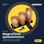 DORSETTO genopladelige LED-lamper, sæt med 3, har en brændetid på 105 timer. Leveres med fjernbetjening, USB-kabel og sort magnetisk ladestation – bemærk den smarte magnetiske opladningsfunktion.
