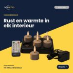 Sæt med 6 beige genopladelige fyrfadslys med fjernbetjening, der giver op til 400 timers brændetid. Inkluderer opladningsstation og strømadapter. Perfekt til at skabe en beroligende stemning i ethvert hjem.