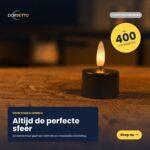 Den Genopladelige fyrfadslys sort, pakke med 12, har op til 400 timers brændetid og realistisk flamme. De sorte LED-lys passer perfekt til hjemmet eller hotellet og styres nemt med fjernbetjening for en stilfuld stemning.